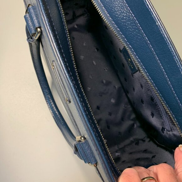 Kate Spade Navy Satchel with crossbody strap NWOT - Picture 7 of 10
